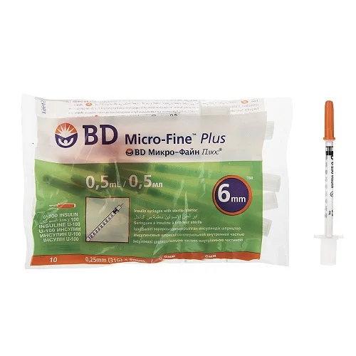 BD Micro Fine Insulin Syringe 0 5 ml 7966d4